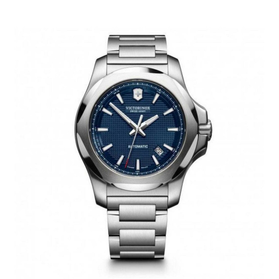 Montre Homme Victorinox  | Montre Victorinox241835 - I.N.O.X. Mechanical, Acier Argente Cadran Bleu Homme